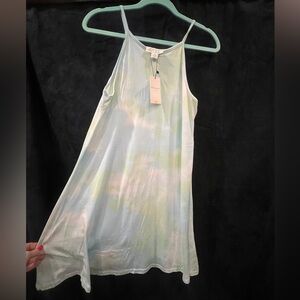 Kiwi & Punch Tie Dye Blue and Lime Dress size M